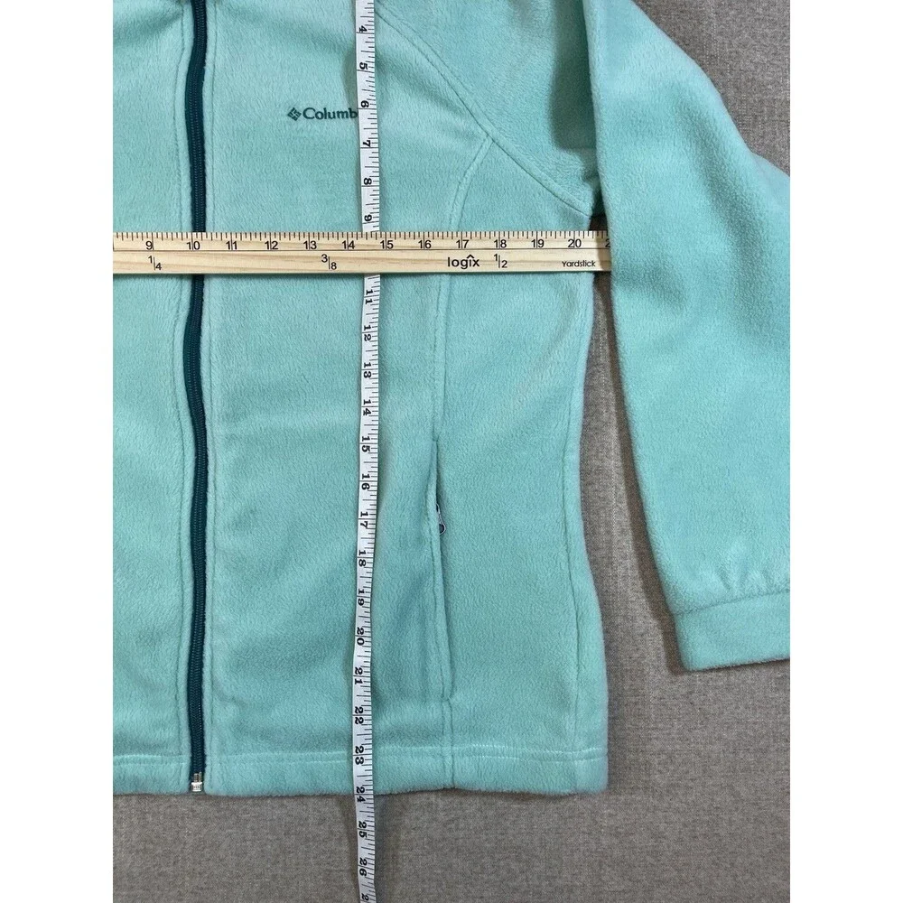 Columbia Sportwear Company Turquoise Fleece Jacket Youth Size XL 18/20 *Stains*